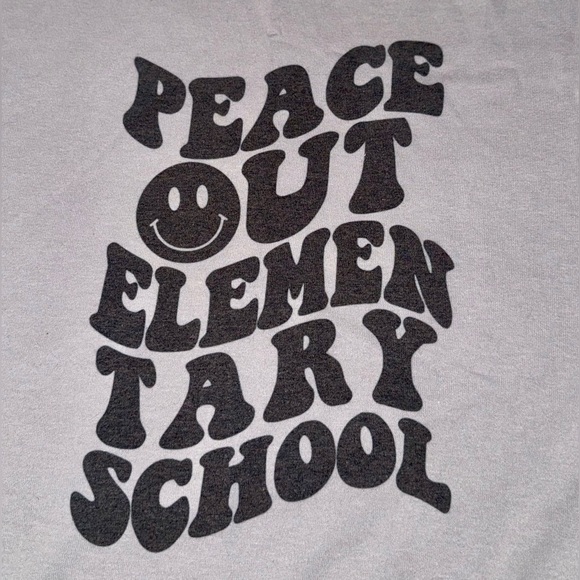 NWOT Peace Out Elementary School Shirt (Youth XL) - Picture 2 of 2